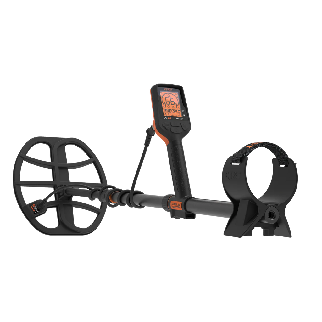 QUEST X10 IDmaxX Metal Detector with 11x10" Blade11 Waterproof Search Coil