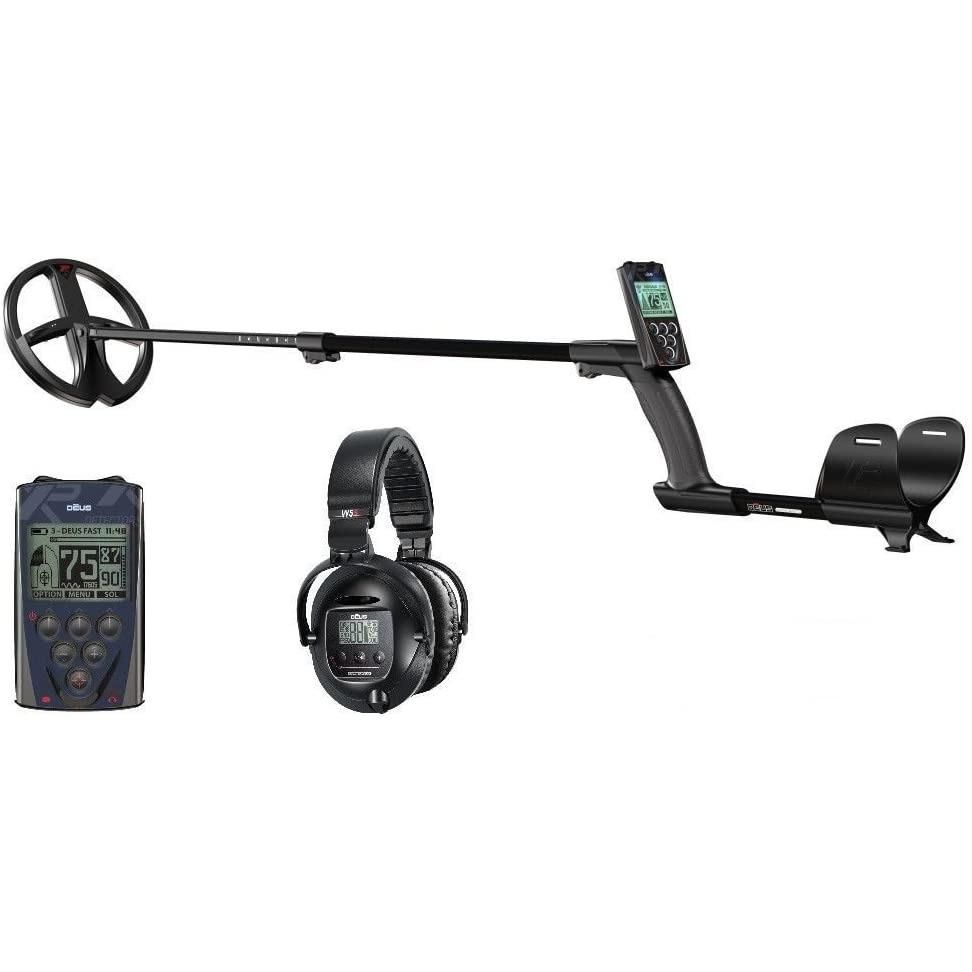 XP Deus Full Metal Detector with 11" Search Coil, Remote Control and WS5 Headphones