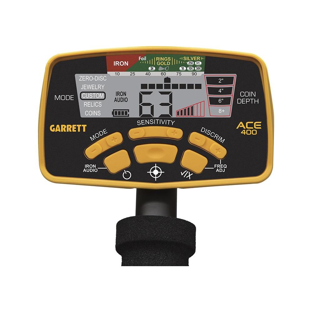 GARRETT Ace 400 Metal Detector with 8.5"x11" Waterproof Search Coil