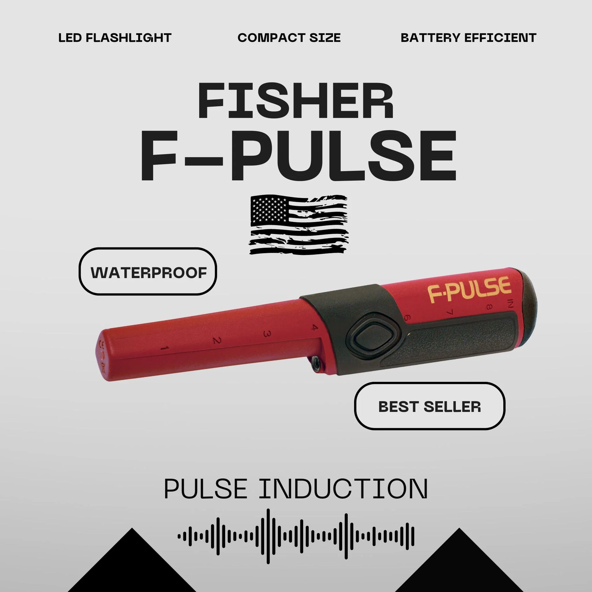 Fisher F-Pulse Waterproof Pinpointer Metal Detector