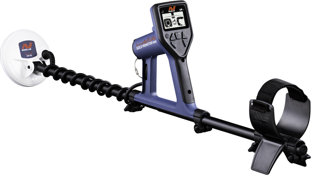 Minelab Gold Monster 1000 Metal Detector With 10"x6" DD and 5 DD Search Coil - NEW VERSION