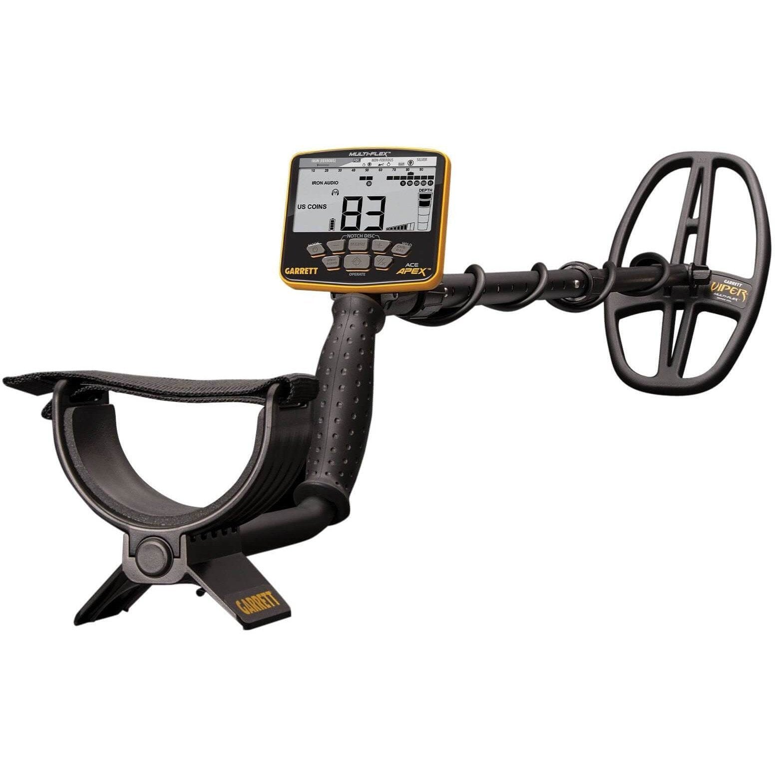 GARRETT Ace Apex Pro Metal Detector with 6"x11" Viper Search Coil and Headphones