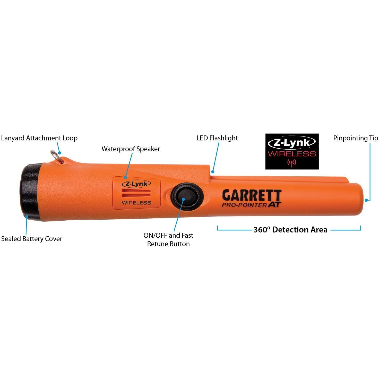 Garrett Pro-Pointer AT Waterproof Pinpointer with Z-Lynk